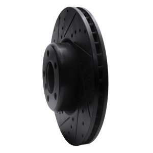 BMW 228I Brake Rotor (1) - Front Left - R1 Concepts - Drilled & Slotted - Black - `12-`21